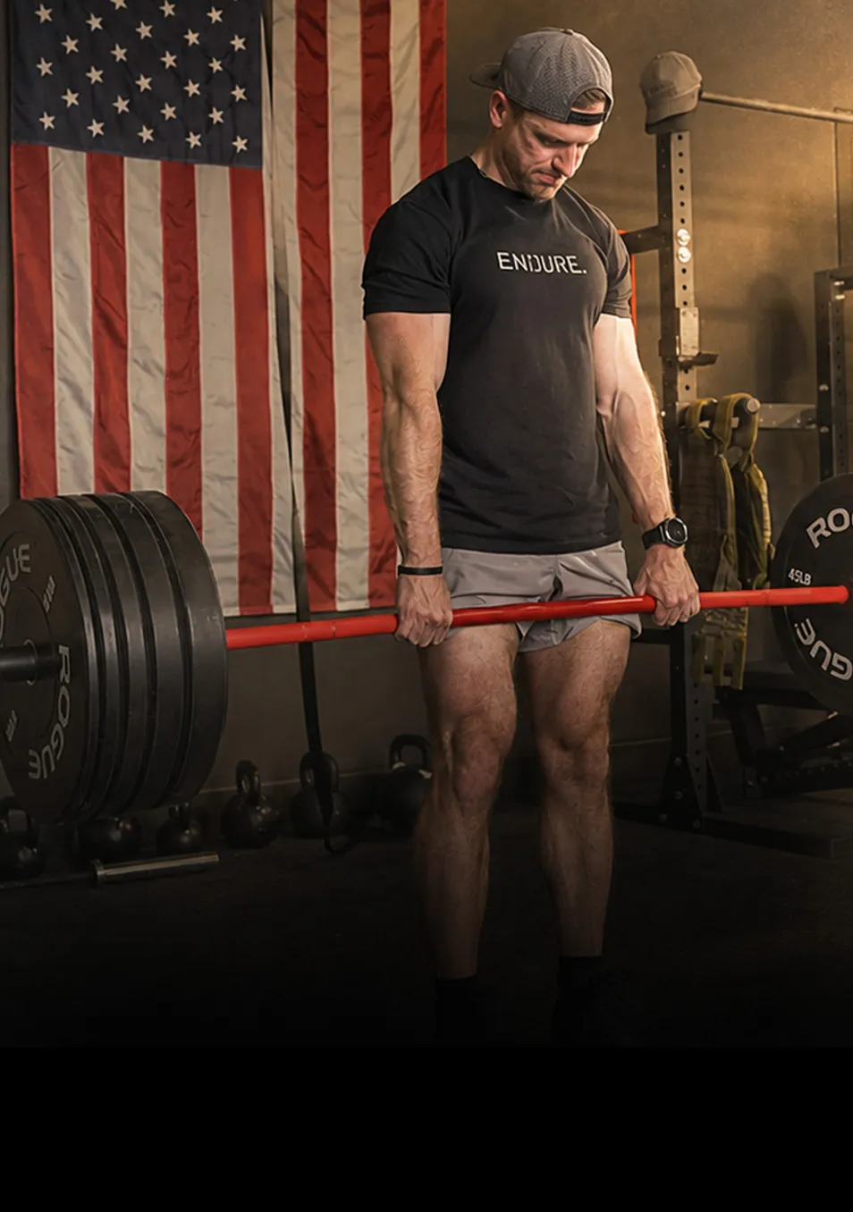 Athlete deadlifting