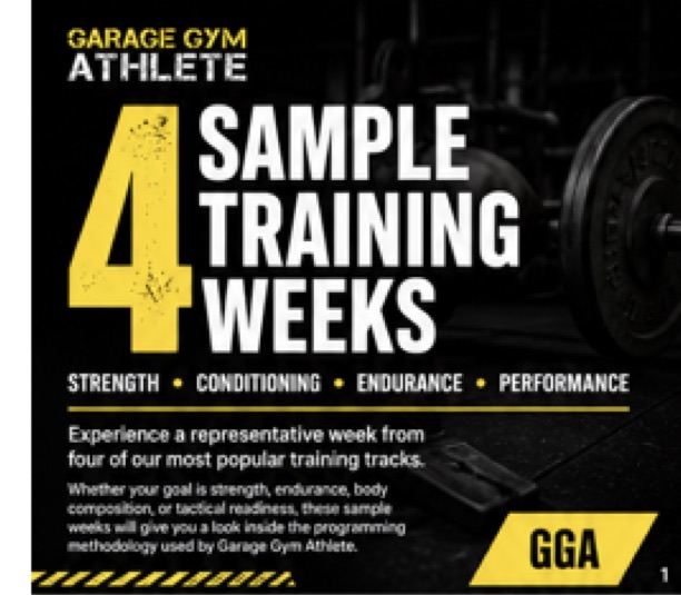 Cover of the 4 Sample Training Weeks PDF